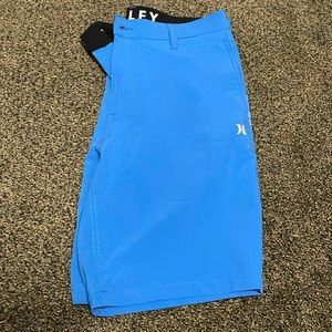 Hurley hybrid shorts. Bright blue. Size 32. New with tags.